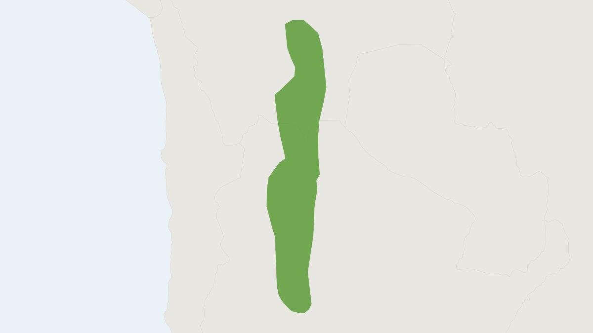 Range map of the Akodon caenosus (Akodon caenosus)