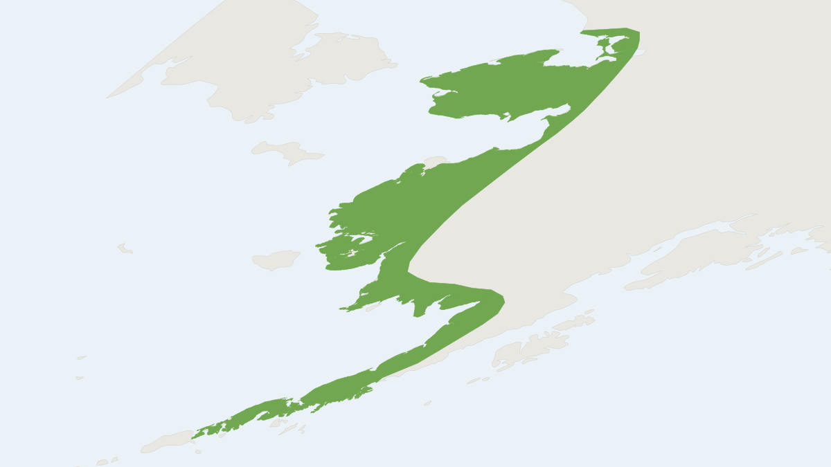 Range map of the Alaskan Hare (Lepus othus)