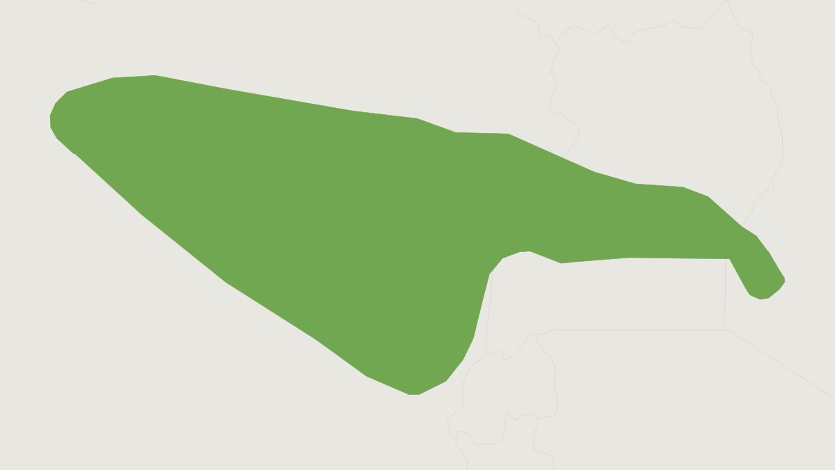 Range map of the Allen's Spotted Bat (Glauconycteris humeralis)