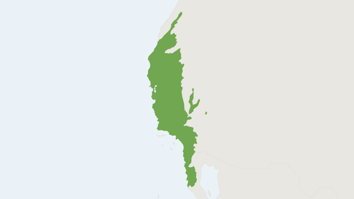 Range map of the Amargosa Vole (Microtus californicus)