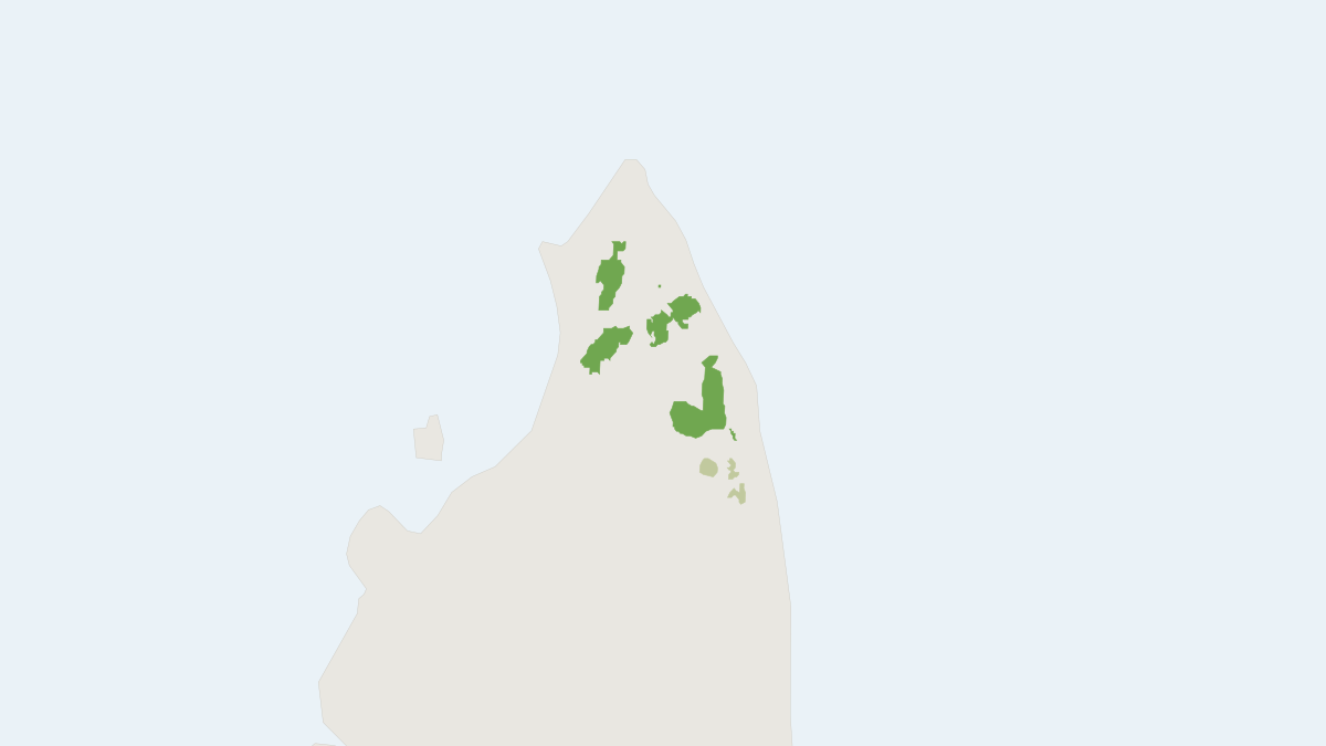 Range map of the Amber Mountain Fork-marked Lemur (Phaner electromontis)