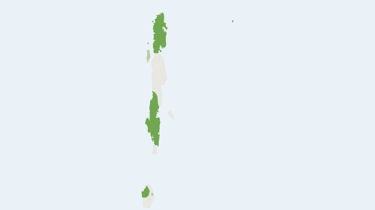 Range map of the Andaman Horseshoe Bat (Rhinolophus cognatus)