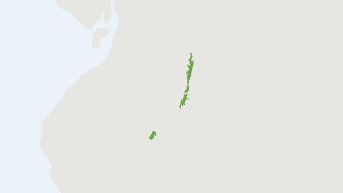Range map of the Andean Caenolestid (Caenolestes condorensis)