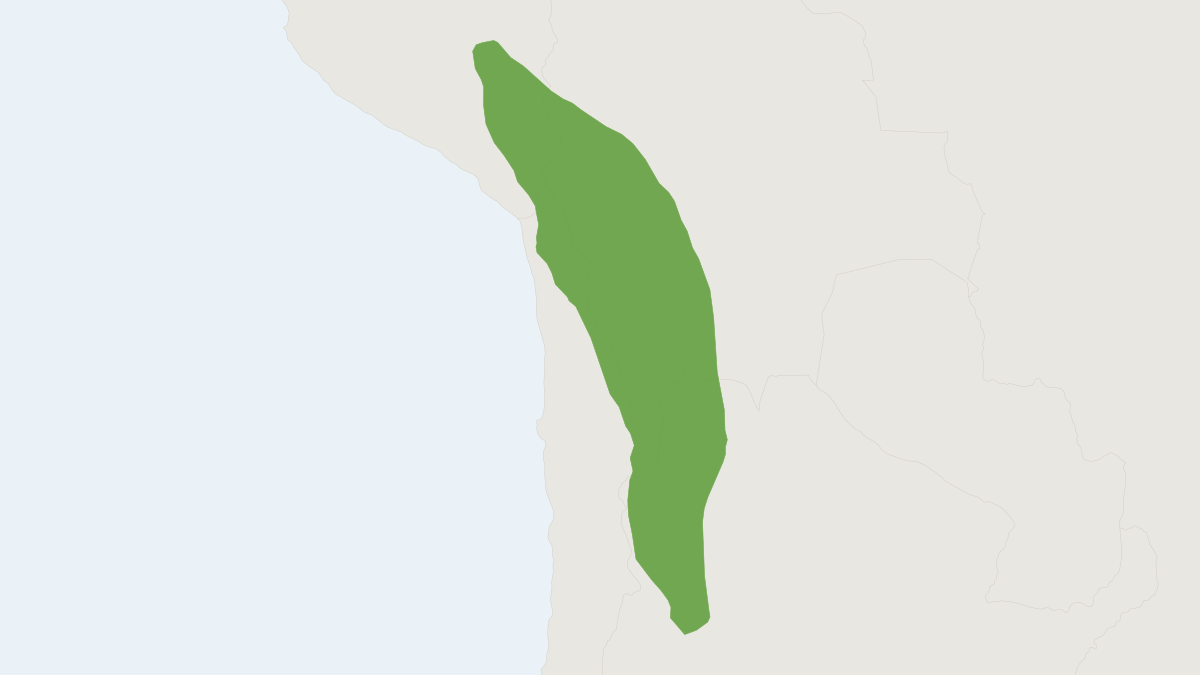 Range map of the Andean Gerbil Mouse (Eligmodontia puerulus)