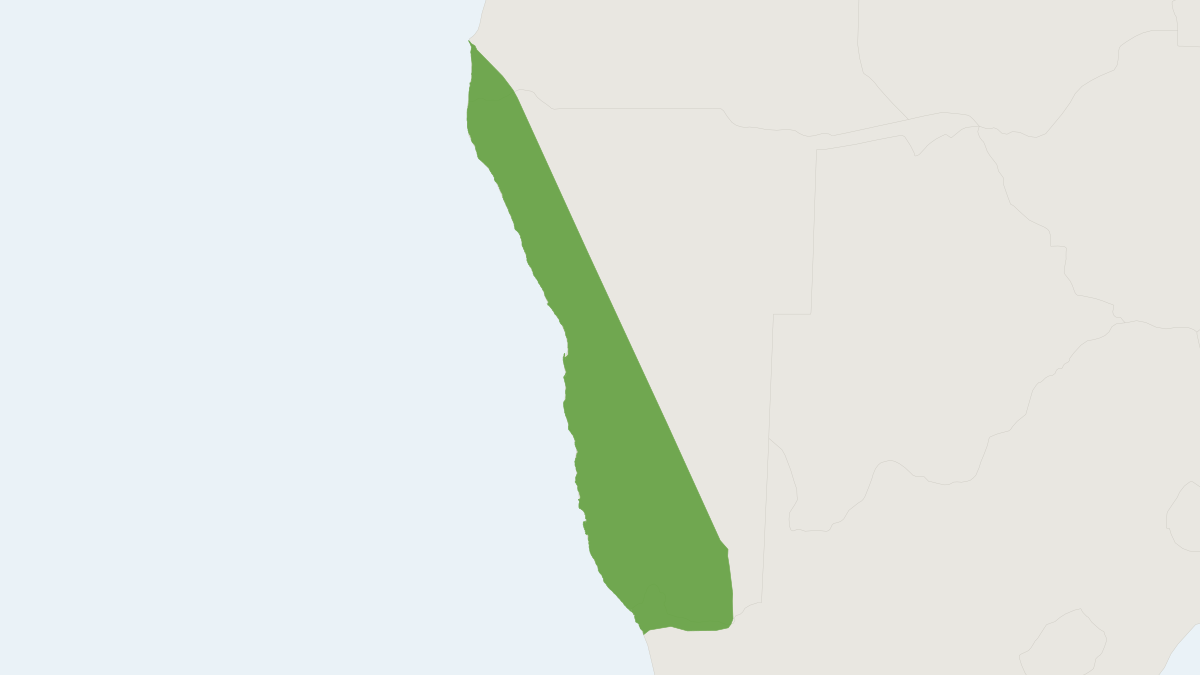 Range map of the Angolan Hairy Bat (Cistugo seabrae)