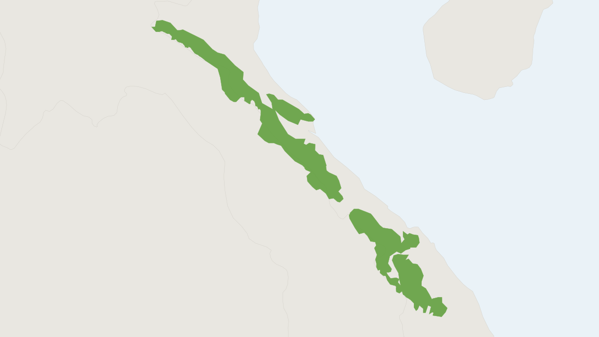Range map of the Annamite Striped Rabbit (Nesolagus timminsi)