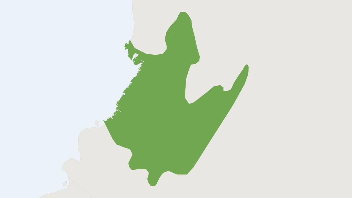 Range map of the Aratathomas's Yellow-shouldered Bat (Sturnira aratathomasi)