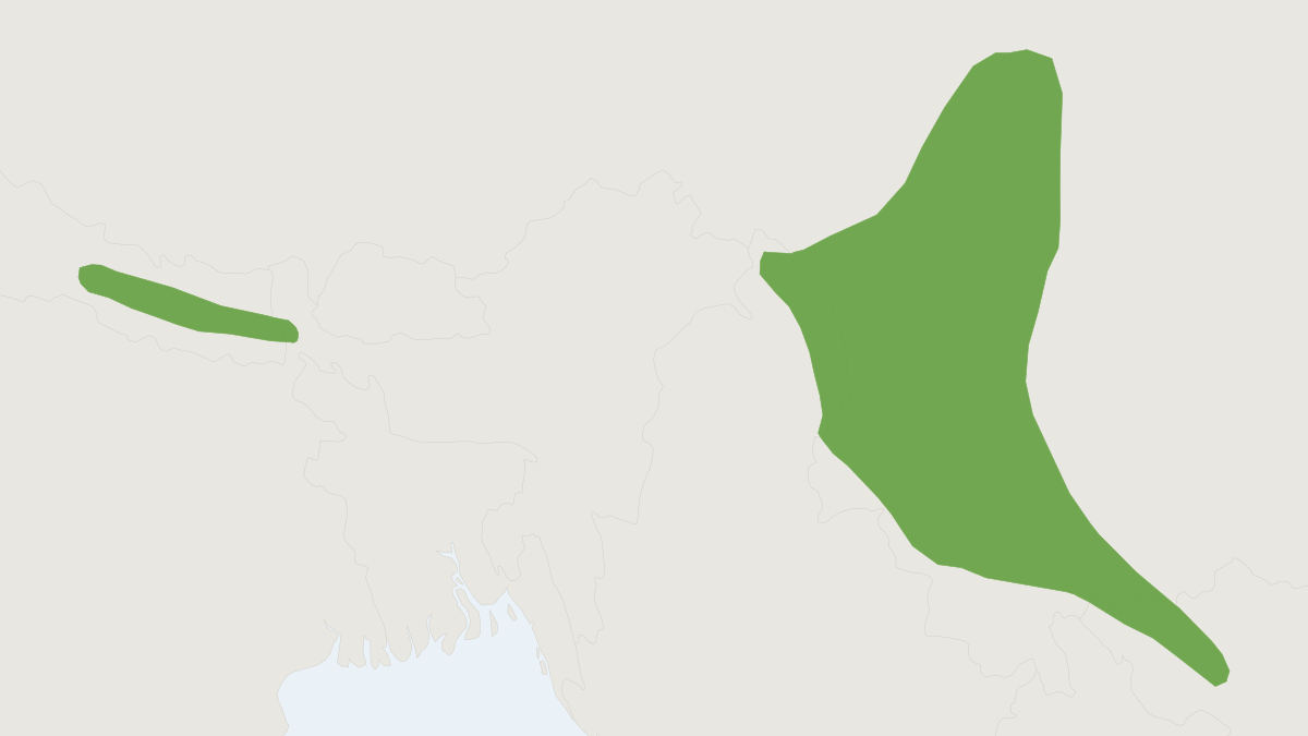 Range map of the Arboreal Brown-toothed Shrew (Episoriculus macrurus)