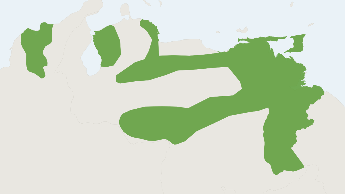 Range map of the Arboreal Rice Rat (Oecomys speciosus)