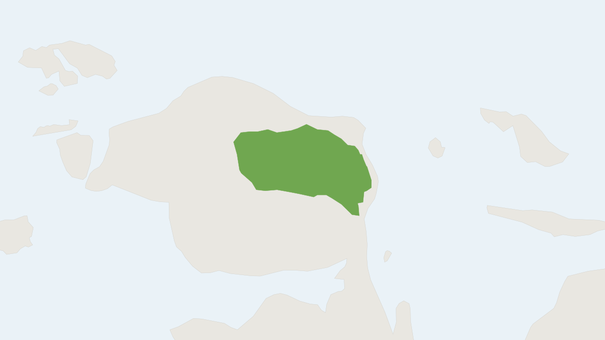 Range map of the Arfak Ringtail (Pseudochirulus schlegeli)