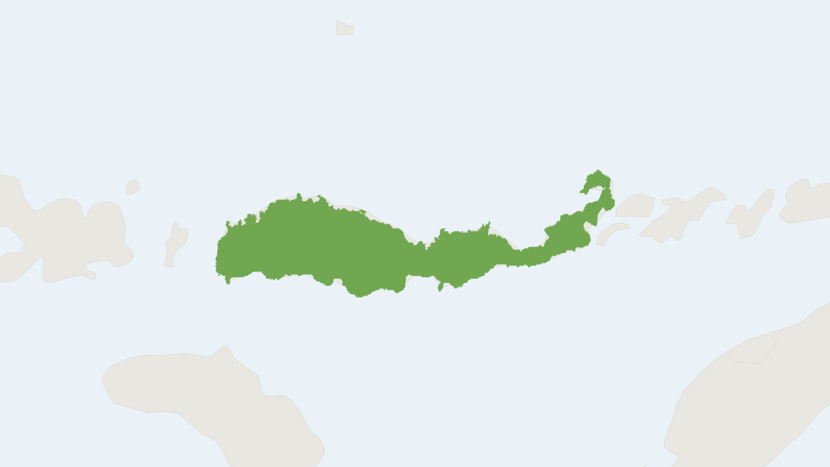 Range map of the Armandville’s Papagomys (Papagomys armandvillei)