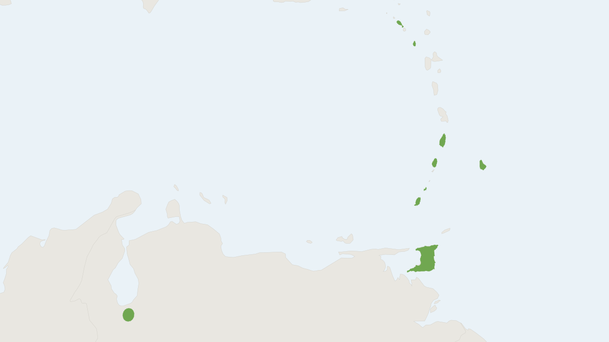 Range map of the Artibeus schwartzi (Artibeus schwartzi)