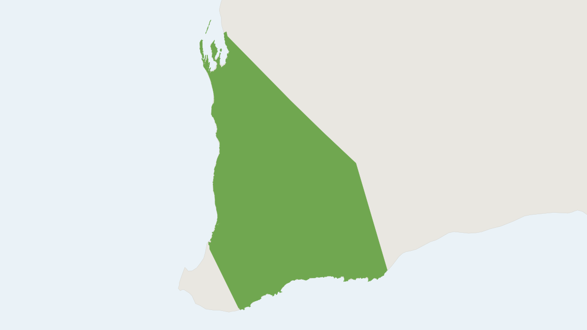 Range map of the Ash-grey Mouse (Pseudomys albocinereus)