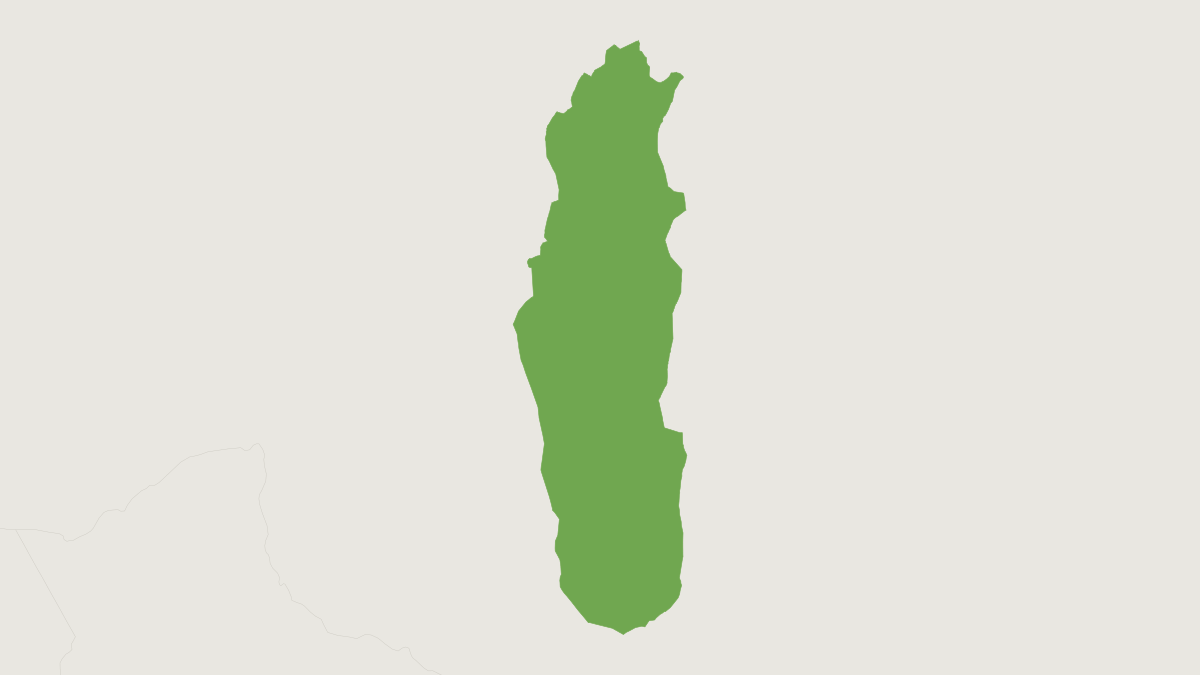 Range map of the Ashy Black Titi Monkey (Plecturocebus cinerascens)
