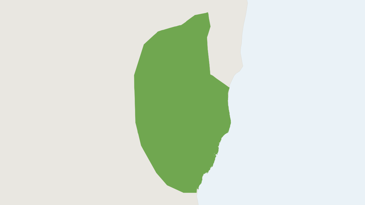 Range map of the Atlantic Titi (Callicebus personatus) covering Brazil