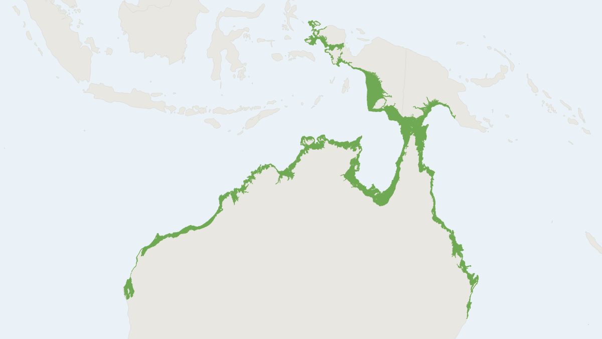 Range map of the Australian Humpback Dolphin (Sousa sahulensis)