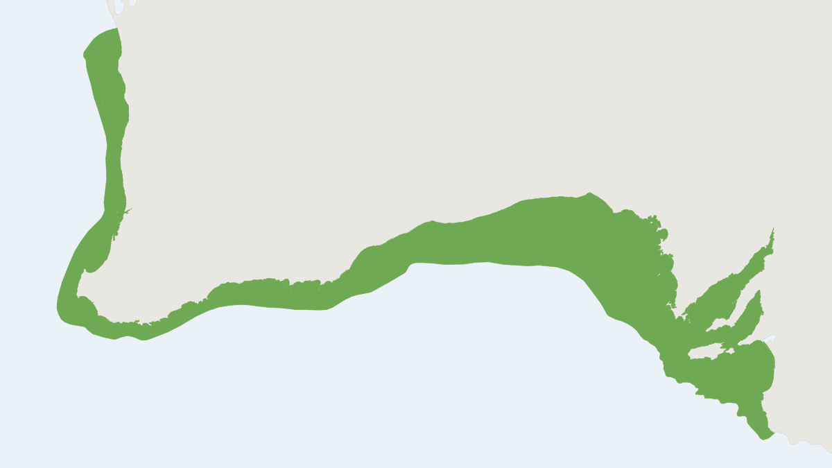 Range map of the Australian Sea Lion (Neophoca cinerea)