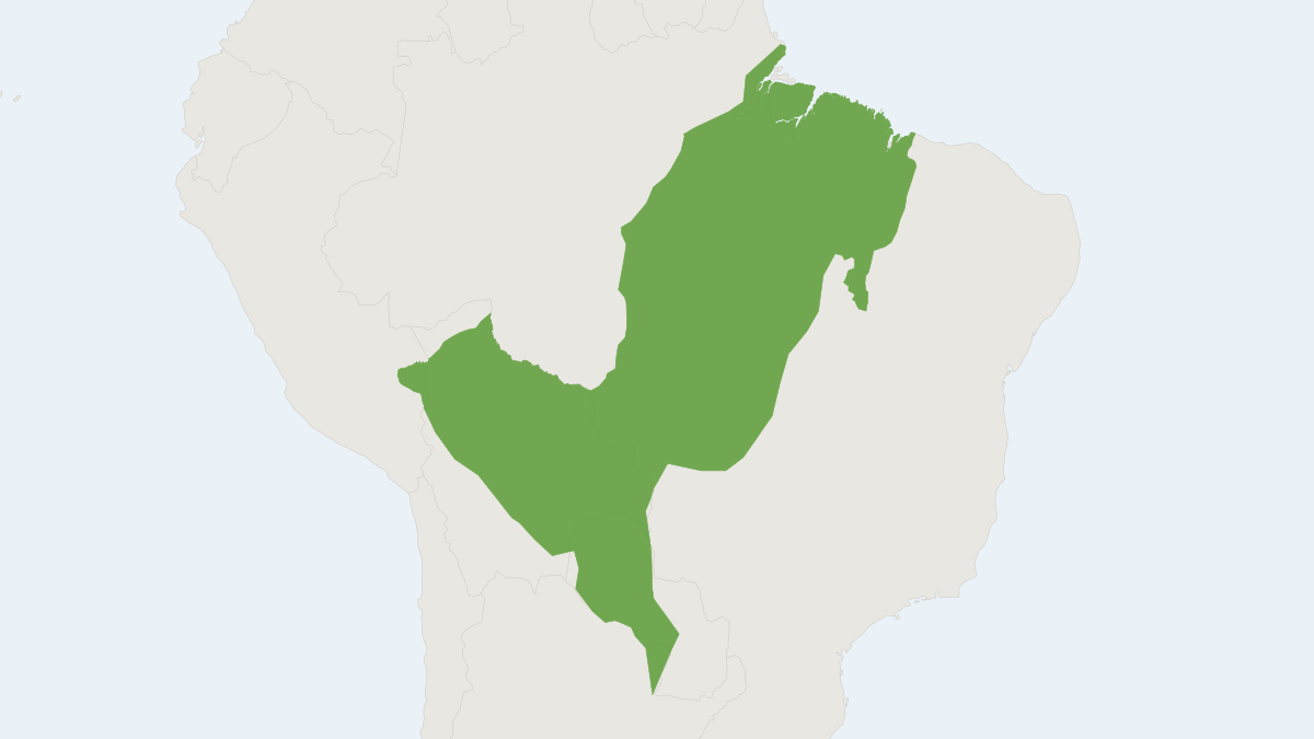 Range map of the Azara’s Night Monkey (Aotus azarae)