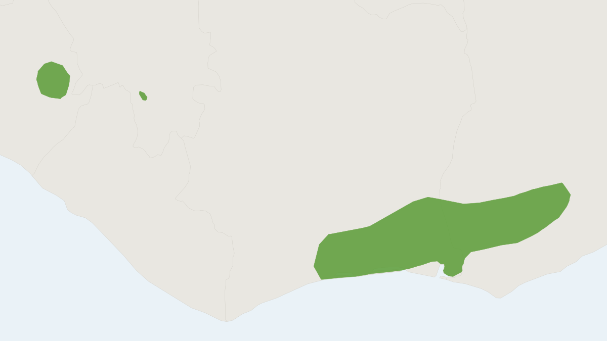 Range map of the Baer's Wood Mouse (Hylomyscus baeri)