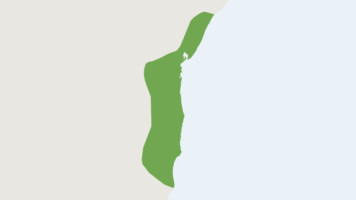 Range map of the Bahia Hairy Dwarf Porcupine (Coendou insidiosus)