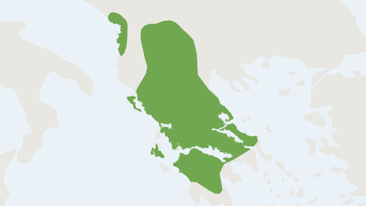 Range map of the Balkan Mole (Talpa stankovici)