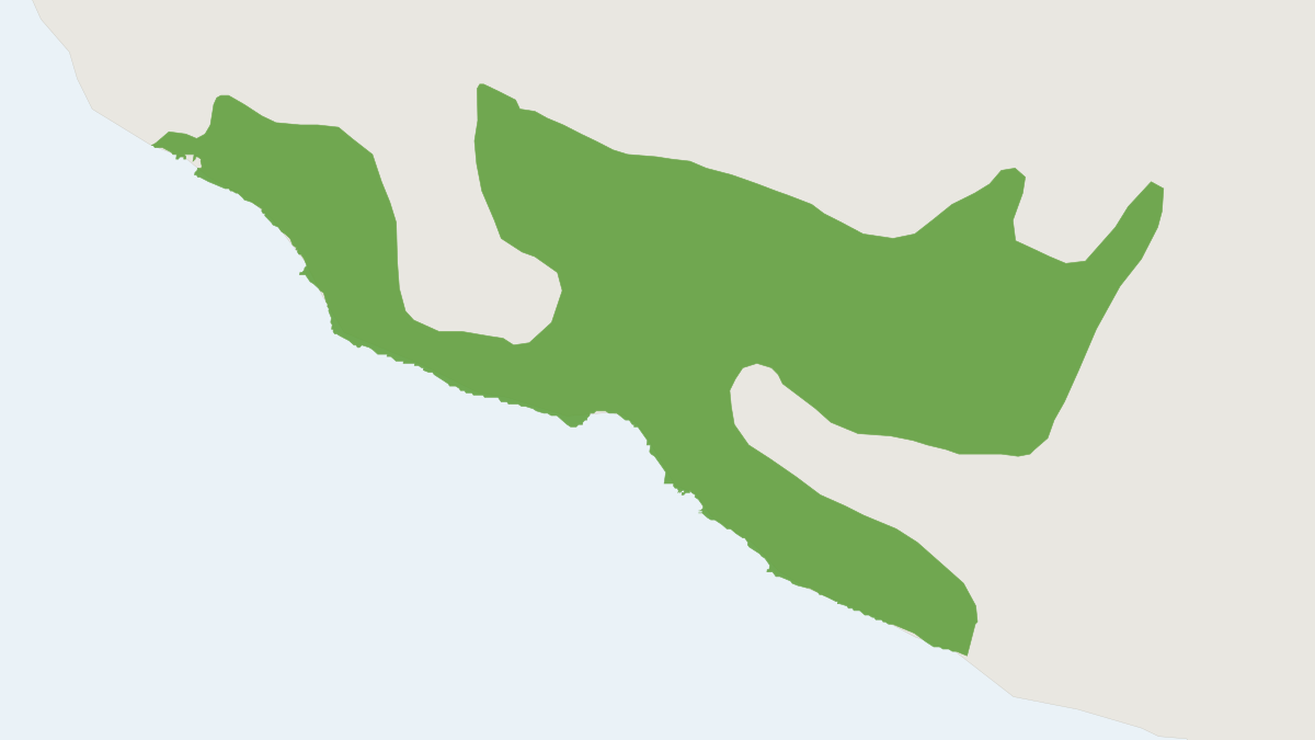 Range map of the Banana Bat (Musonycteris harrisoni)
