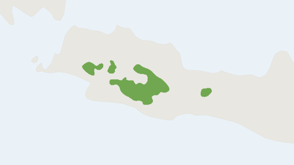 Range map of the Bartels’s Javan Maxomys (Maxomys bartelsii)