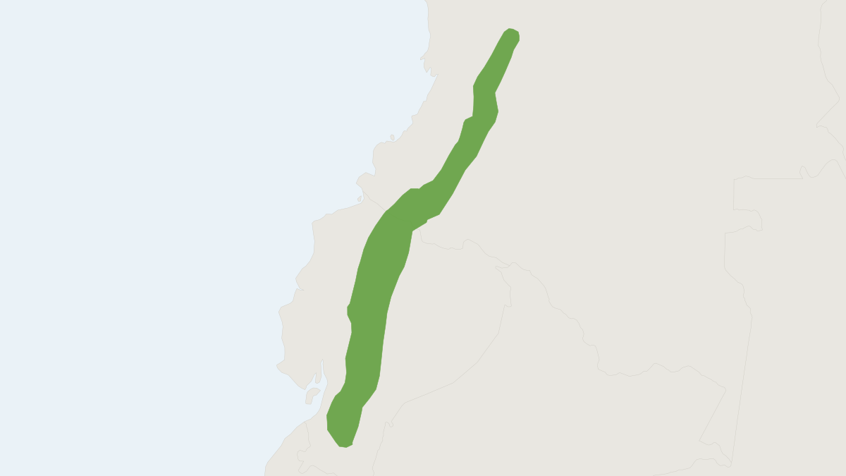 Range map of the Beady-eyed Mouse (Thomasomys baeops)