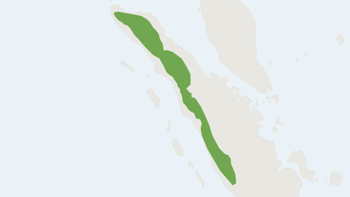 Range map of the Beccari's Shrew (Crocidura beccarii) covering Indonesia