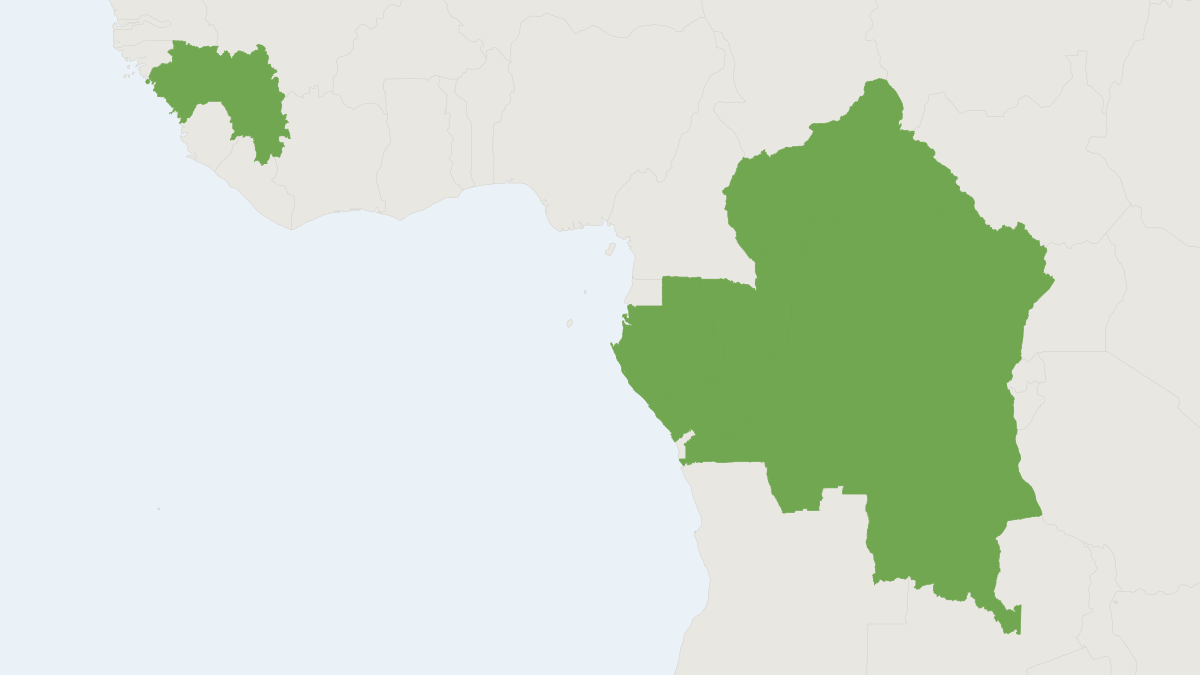 Range map of the Bergmans’s Fruit Bat (Scotonycteris bergmansi)