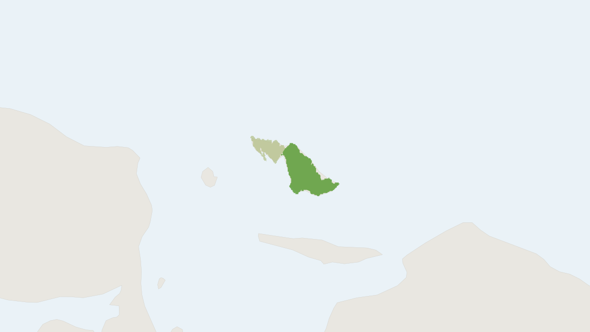 Range map of the Biak Giant Rat (Uromys boeadii)