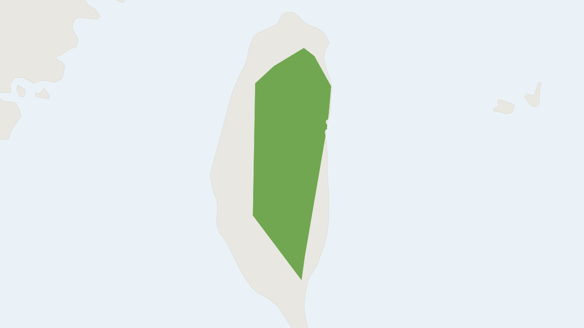 Range map of the Bicolored Tube-nosed Bat (Murina bicolor)