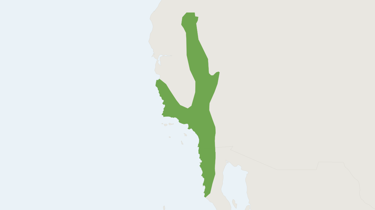 Range map of the Big-eared Woodrat (Neotoma macrotis)