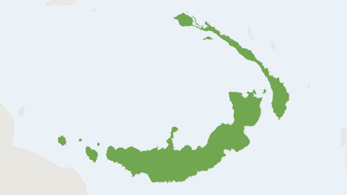 Range map of the Bismarck Blossom Bat (Melonycteris melanops)