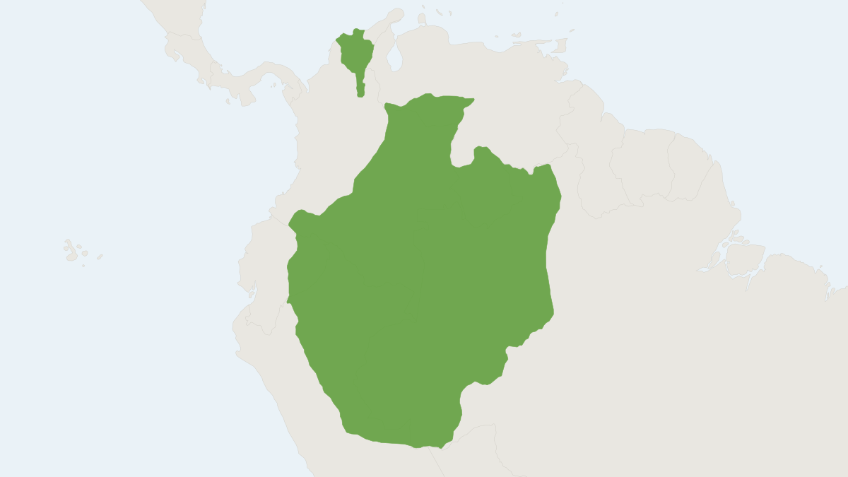Range map of the Black Agouti (Dasyprocta fuliginosa)