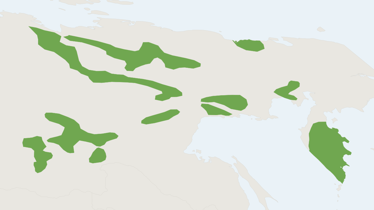 Range map of the Black-capped Marmot (Marmota camtschatica)
