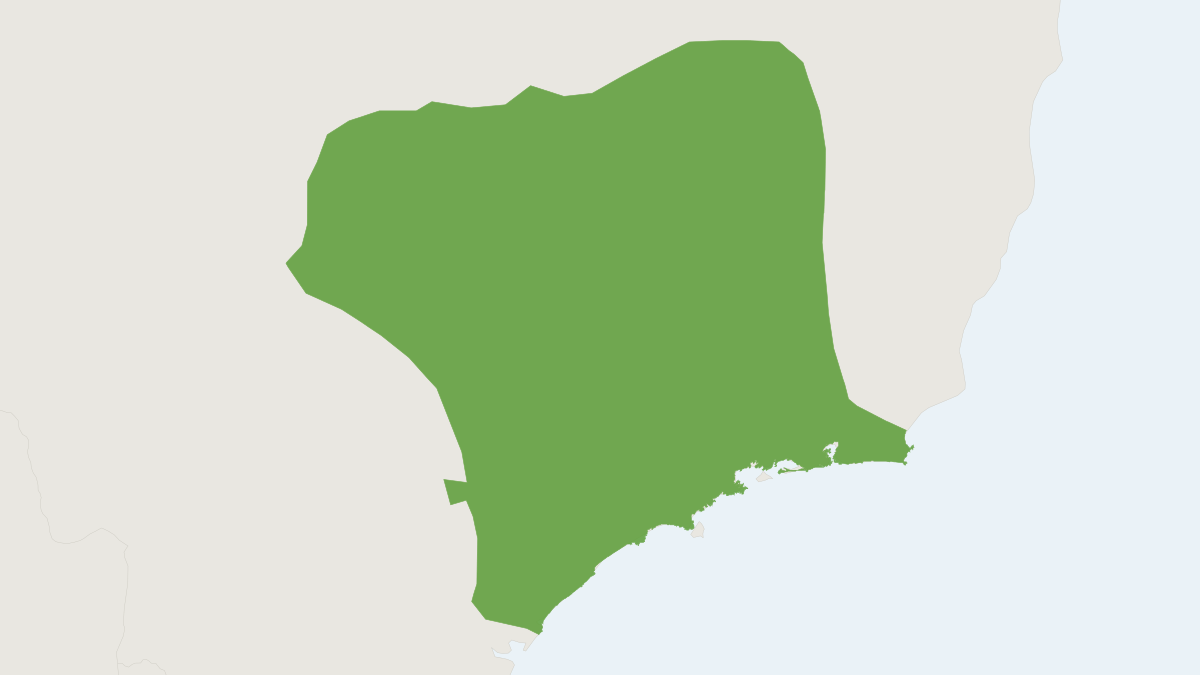 Range map of the Black-fronted Titi Monkey (Callicebus nigrifrons)