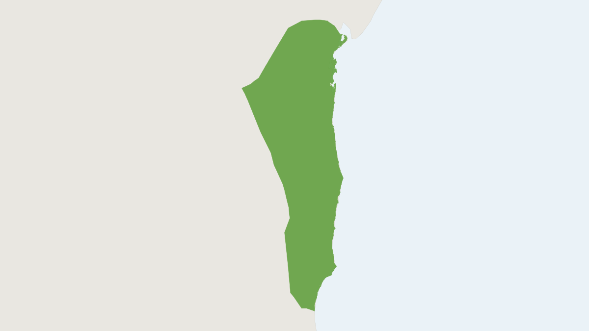 Range map of the Black-handed Titi (Callicebus melanochir)