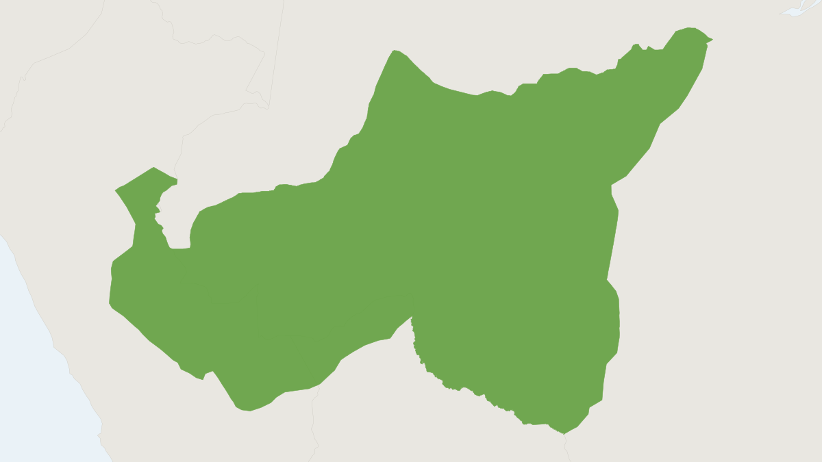Range map of the Black-headed Night Monkey (Aotus nigriceps)