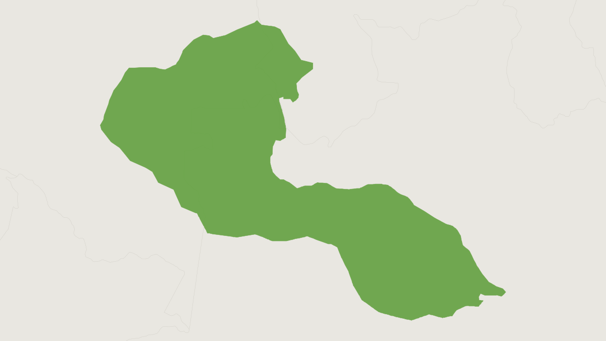 Range map of the Black-headed Uacari (Cacajao melanocephalus)