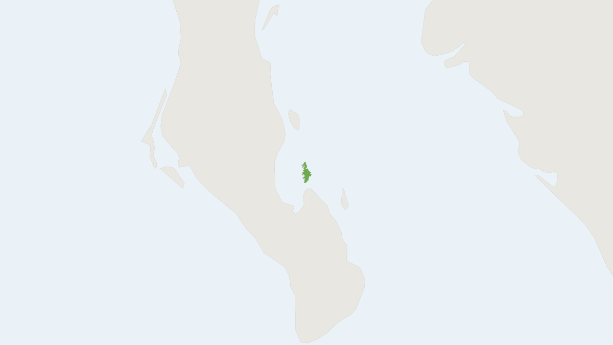 Range map of the Black Jackrabbit (Lepus insularis)