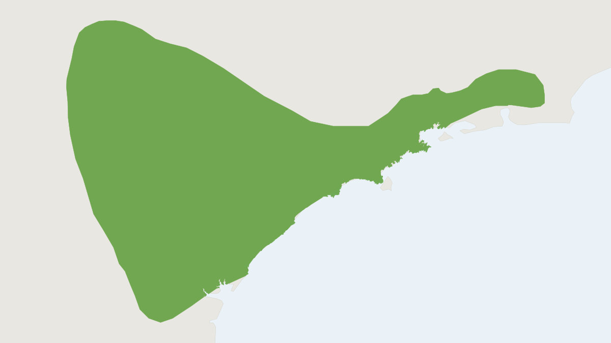 Range map of the Black-spined Atlantic Tree Rat (Phyllomys nigrispinus)