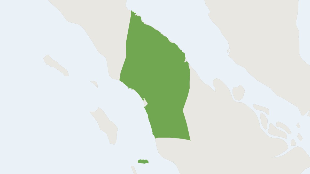 Range map of the Black Sumatran Langur (Presbytis sumatrana)