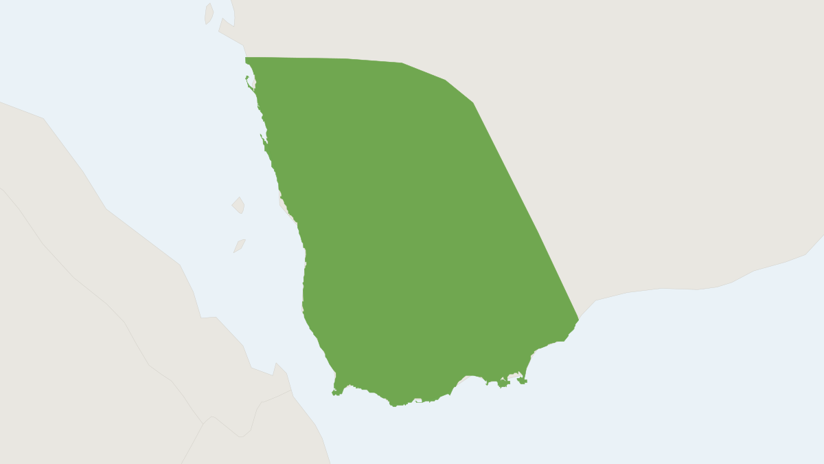 Range map of the Black-tufted Gerbil (Gerbillus famulus)