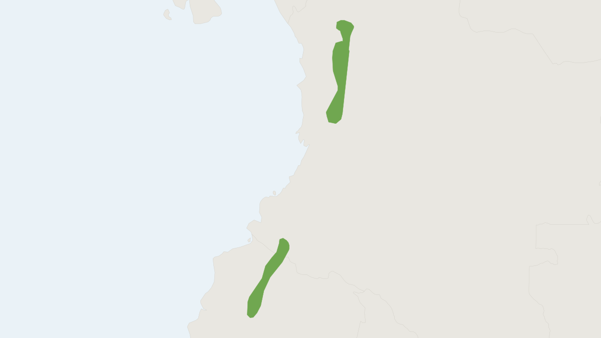 Range map of the Blackish Shrew Opossum (Caenolestes convelatus)