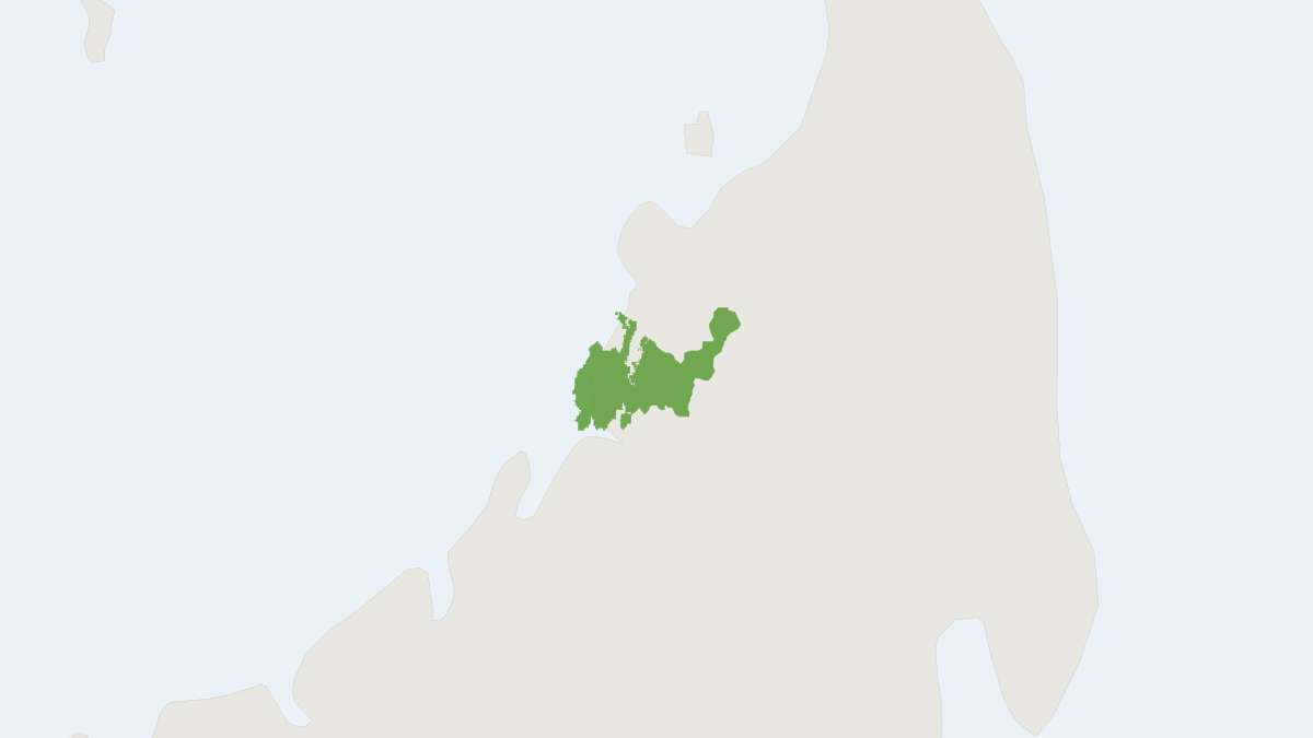 Range map of the Blue-eyed Black Lemur (Eulemur flavifrons)