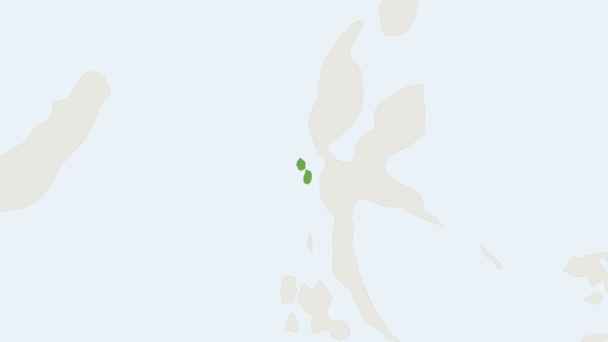 Range map of the Blue-eyed Cuscus (Phalanger matabiru)