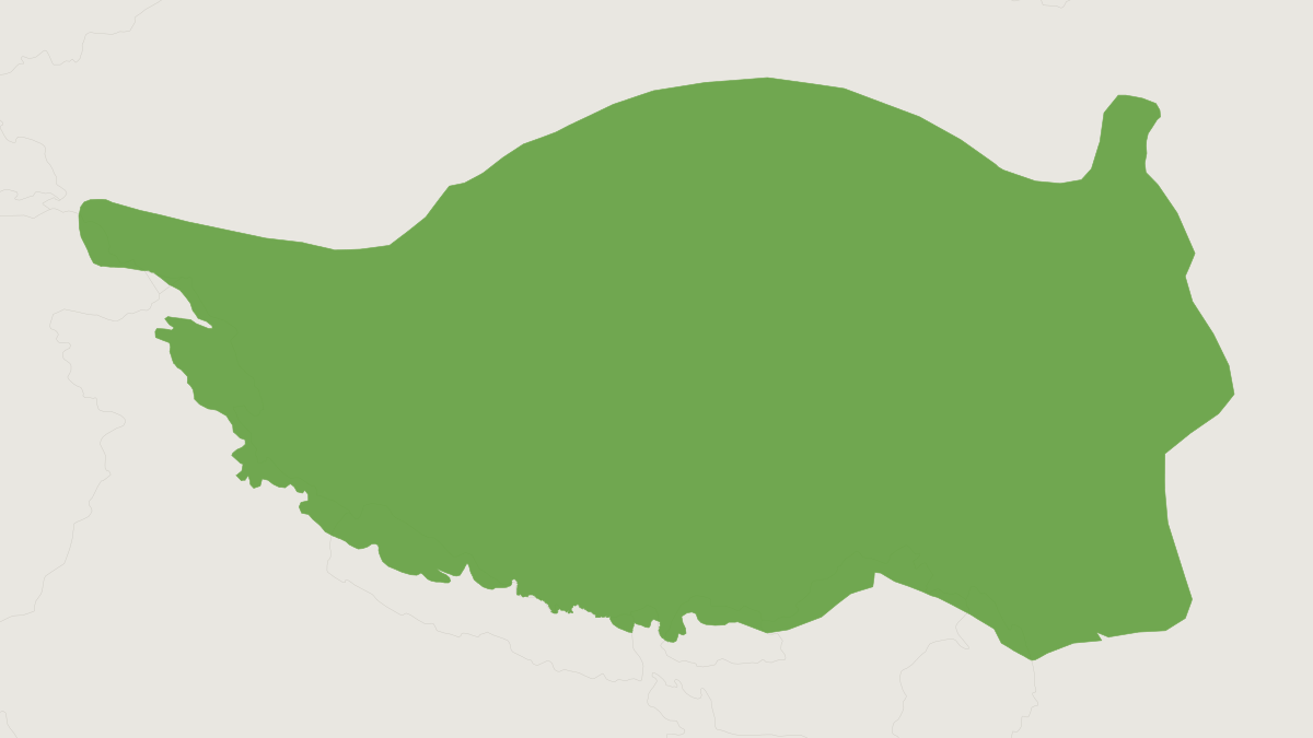 Range map of the Blue Sheep (Pseudois nayaur)