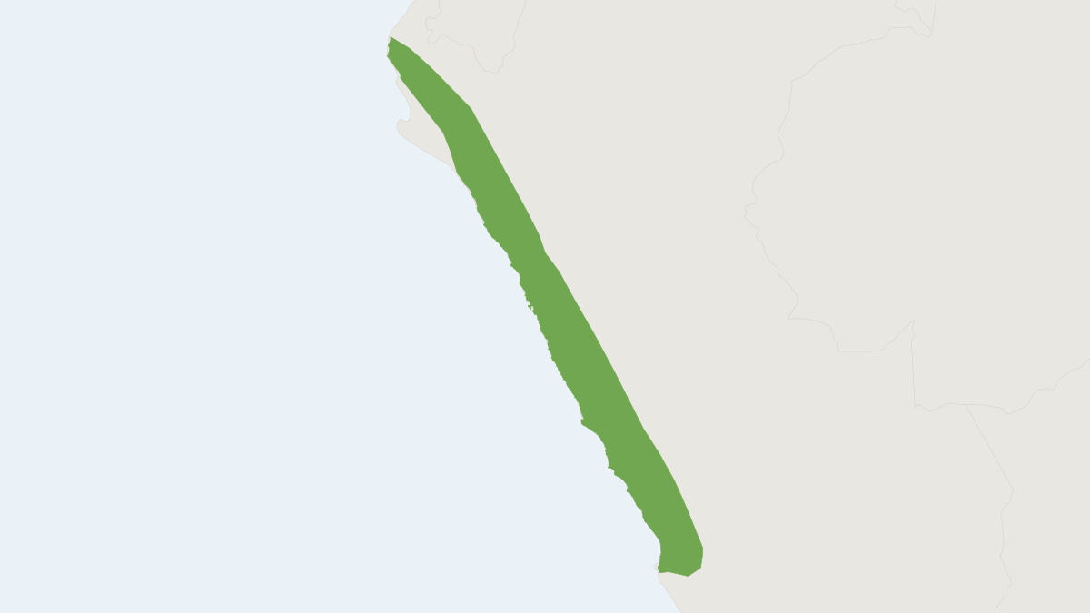 Range map of the Blunt-eared Bat (Tomopeas ravus)