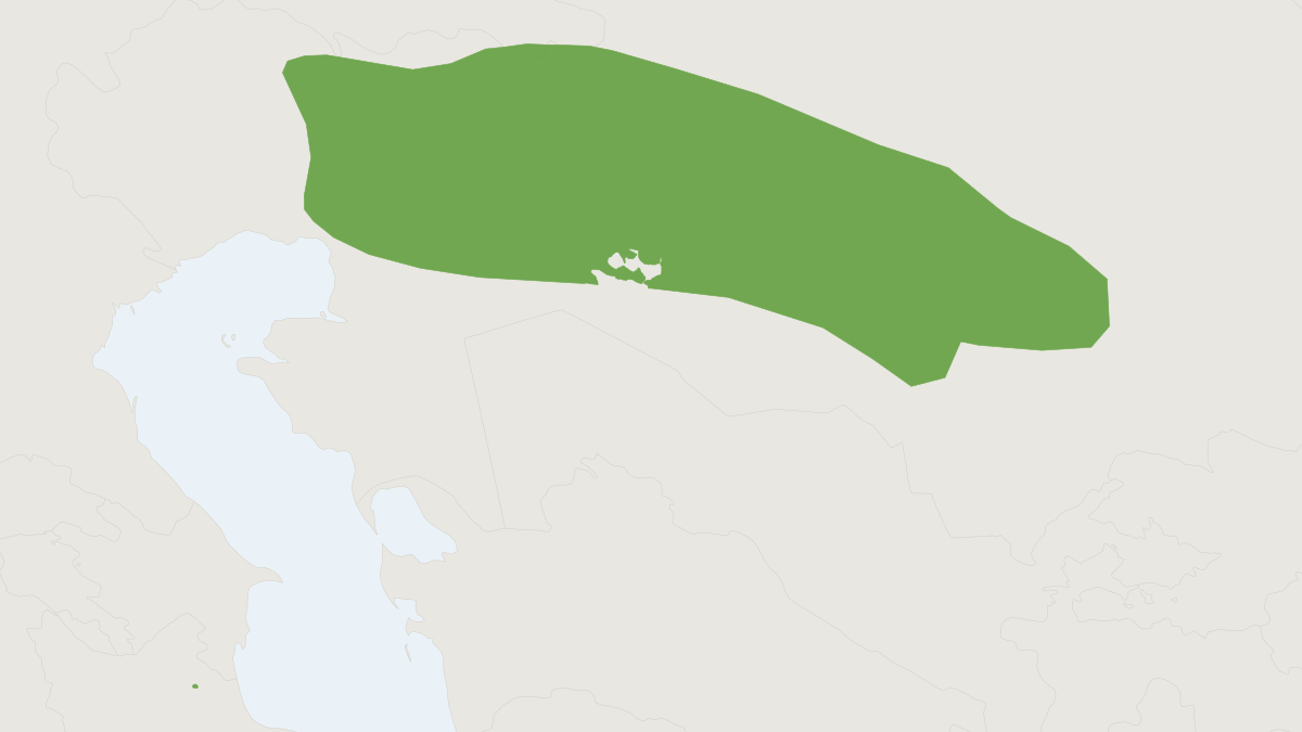 Range map of the Bobrinski's Serotine (Eptesicus bobrinskoi)